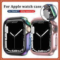 เคสสำหรับ Apple Watch เคสอะลูมินัมอัลลอยกันตกทำจากโลหะอุปกรณ์เสริมสำหรับนาฬิกา8 7 SE 45มม. 41มม. กรอบเคสป้องกัน