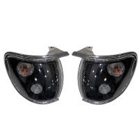 2Pcs Car Front Corner Lamp Turn Signal for Nissan Terrano R50 1995 to 2002 Left and Right Black