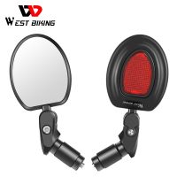 WEST BIKING Bike Rearview Mirror Wide Angle MTB Road Bicycle Handlebar Mirror 360 Rotation Adjustable Cycling Rear View Mirror Mirrors