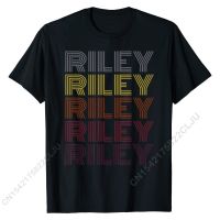 Graphic Tee First Name Riley Retro Pattern Vintage Style T-Shirt Cotton Mens Tshirts Gift Tops Tees High Quality Summer