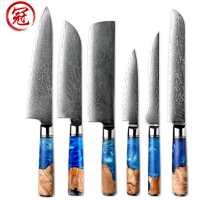 Luxury Professional Damascus Kitchen Knives VG10 Japanese Stainless Steel Chef Santoku Cleaver Bread Utility Paring Knife Cooking Tools Best Gift ?พร้อมส่ง?ส่งมาจาก Grandsharp Store ประเทศไทย