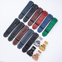 Suitable For hublot Supreme King Series Watch Strap Black Blue Red Bamboo Leather 29 x 19mm