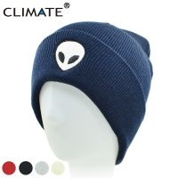 【YD】 CLIMATE  Alien Beanie Warm Knitted Men Hat Outstar Saucer Aliens HipHop Soft for Adult Teenagers Boy