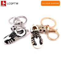 Crystal Football Soccer Shoes Rhinestone Keychains For Car Purse Bag Buckle Pendant Keyrings Key Chains Women Gift dropshipping