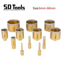 M10 Thread Vacuum Brazed Dry Diamond Drilling Core Bits Ceramic Tile Hole Saw Granite Marble Porcelain Brick Drill Bit Set Tools