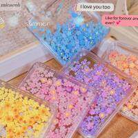 MICACOH สปริงฤดูร้อนห้ากลีบ Flors วัสดุเล็บ DIY อุปกรณ์ทำเล็บ Rhinestones อุปกรณ์ตกแต่งเล็บผู้หญิงเครื่องประดับเล็บ3D เสน่ห์เล็บดอกไม้เล็บ