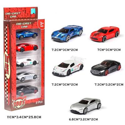 5Pcs/Set Diecast Simulation 1:64 Mini kids Toy Car Vehicle Sliding Alloy Sports Car Model Set Multi-style Gift Toys For Children（Random Color）