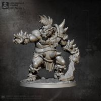 45mm Resin Model Kits Orc Warrior Figure Self-assembled TD-2254