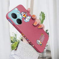 เคส Hp เคส Hp สำหรับ VIVO Y27 5G เคสโทรศัพท์ Doraemn ตัวการ์ตูนน่ารักใหม่แบบขอบสี่เหลี่ยมปลอกซิลิโคนของเหลวเคสป้องกันกล้องคลุมทั้งหมด