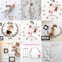 【hot】 Baby Monthly Growth Blanket photography props Newborn Background Commemorate Rug Kids Shooting