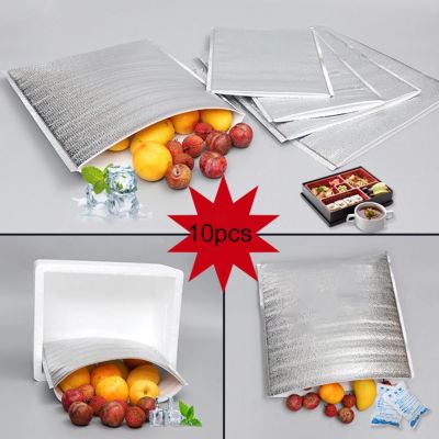 【CW】❆✽✳  10Pcs Aluminum Foil Food Thermal Insulated Cooler Folding Fresh-keeping Preservation Storage