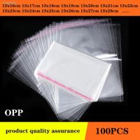 ❍ 100PCS/13X16-13X35cm transparent self-adhesive sealed bag OPP plastic cellophane bag gift candy and jewelry packaging bag