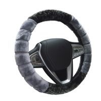 dfthrghd Winter Super Soft Plush Car Steering Wheel Cover UniversalWarm Faux Fur Auto Handlebar on The Steering-Wheel 37/38cm