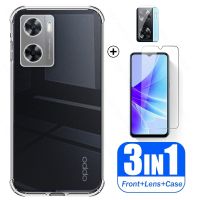 【CC】 3In1 Soft Cover Oppoa57s   Protector Tempered Glass Oppo A57s A57 A 57s 57 s 2022 6.56