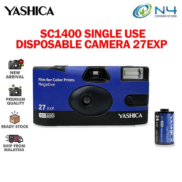 YASHICA SC1400 SINGLE USE DISPOSABLE CAMERA IS0400 27EXP Yashica