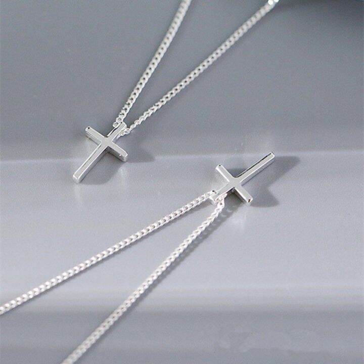 สร้อยคอ-ไม้กางเขน-vintage-cross-pendant-necklace-stainless-steel