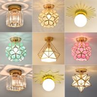 Modern Nordic LED Chandelier Crystal Acrylic Lights Flats Living Loft Study Room Aisle Corridor Lamp Indoor Lighting AC 110-220V