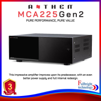 Anthem MCA 225 Gen 2 Stereo power amplifier 225 watts per channel into 8 ohms with 2 channels driven Warranty 3 years