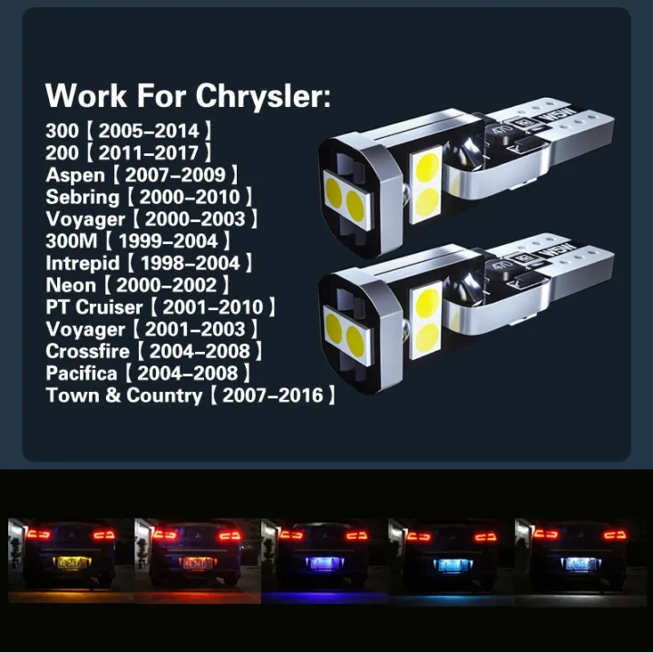 2pcs-led-license-plate-light-w5w-t10-lamp-for-chrysler-300-300c-200-sebring-pt-cruiser-aspen-voyager-crossfire-neon-pacifica