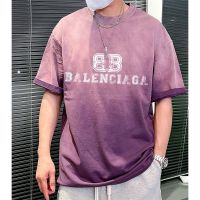 ✆✆ Balencia x เสื้อแขนสั้นลําลอง พิมพ์ลายโลโก้ icon