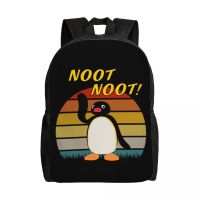 Noot Noot Pingu Meme Backpacks for Women Men Water Resistant School College Cartoon Penguin Bag Printing Bookbag