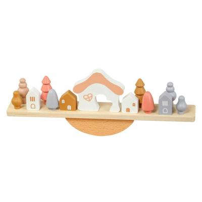 Toy Stacking Block Sets Seesaw Preschool Wood Toy with Balance Blocks Wood Balance Montessori Toys for Stress Release Hand-Eye Coordination Exercising Blocks for Kids 3 4 5 6 gaudily