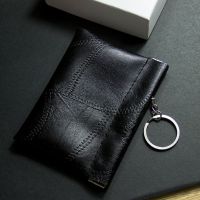 HONGBAO กระเป๋าการเปลี่ยนแปลงเงินคุณภาพสูงยาวของฉันกระเป๋ากระเป๋าคลัตช์บุรุษสีน้ำตาลซองใส่บัตรหนัง PU สีดำกระเป๋าสตางค์ผู้ชายที่มีพวงกุญแจ Dompet Koin