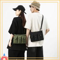 PEANTEK ลำลองแบบสบายๆ กระเป๋า Crossbody ไนลอนทำจากไนลอน มัลติฟังก์ชั่ กระเป๋าใส่เครื่องมือ ของใหม่ จุได้มาก กระเป๋าแบบสะพายไหล่ สำหรับผู้ชาย