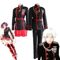 Anime D.Gray-Man Linali Lenalee Lee Allen Walker Cosplay Costume Black School Uniform Qutfit Suit Full Set Halloween Outfit