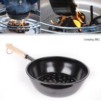 【HOT】 Outdoor Charcoal Cooking Pot Wooden Handle BBQ Tools Kitchenware Set Portable Safe for Camping Picnic Travel Party Cooker Kit