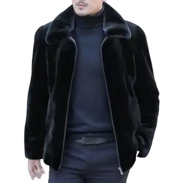 Mens jacket with on sale fur