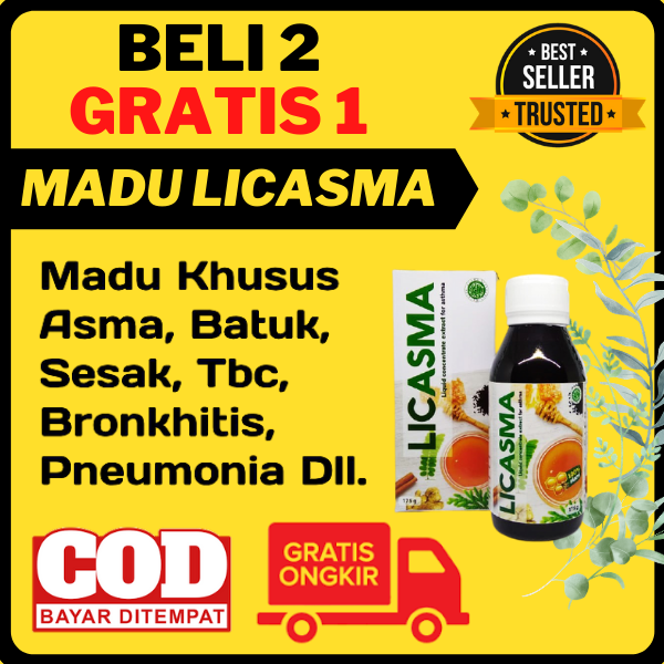 Madu Herbal Licasma Untuk Asma Tbc Dan Paru Paru 100 Original Halal