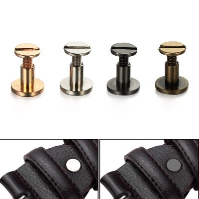 10 Sets Round Flat Head Rivet Metal Luggage Leather Craft Screw Nail Double Curved Clothes Bag Shoes Belt Strap Sewing Rivet