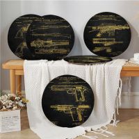 【LZ】 World Famous Gun Four Seasons Seat Cushion Office Dining Stool Pad Sponge Sofa Mat Non-Slip Sofa Cushion