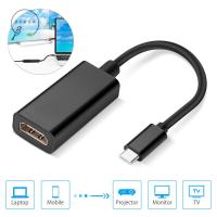 ZIAAN อะแดปเตอร์แปลงจอทีวีตัวผู้เป็นตัวเมียชนิด C ไปยังสาย HDMI แปลงชนิด C เป็น HDMI