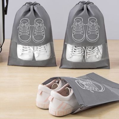 Non-woven Shoes Bag Waterproof Dustproof Travel Bag Portable Tote Drawstring Bag For Shoes Storage Shoes Organizer 2022