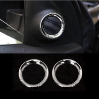 Chrome ABS Speakers Front Tail Door Rings Frame Interior Car Accessiories Cover For Jeep Grand Cherokee 2011-2014 Trim Silver