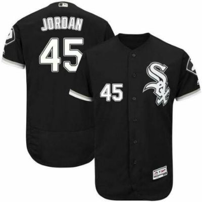 Mens White Sox 45# Baseball Shirt Black