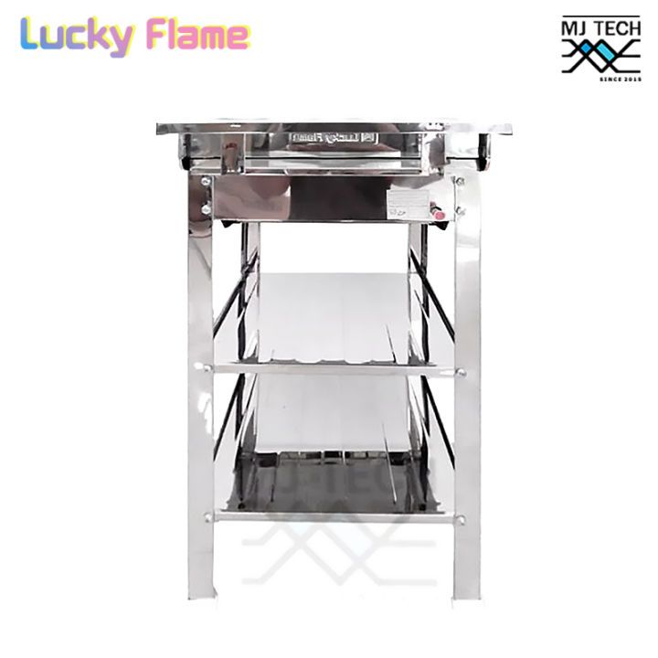 lucky-flame-เตาแก๊สโครงชั้นเดี่ยว-2-ชั้น-หัวเหล็ก-เนื้อสแตนเลส-รุ่น-at-502r