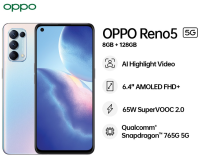 Oppo Reno5 4Gหรือ5G Ram8/128gb(สินค้าของแท้,ลดราคาเคลียสตอค รับประกันร้าน)จอ AMOLED 90Hz, กล้องหลัง 64MP พร้อมชาร์จไว 65W ส่งฟรี!