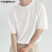 [สมบูรณ์แบบ] INCERUN Mens Short Sleeve Loose Summer Casual T Shirts Blouse