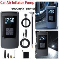 7.4/12V Car Tire Inflator 150PSI 6000mAh Digital Cordless Air Pump Electric Inflator Pump for Vehicle Truck Motorbike Balls Air Compressors  Inflators