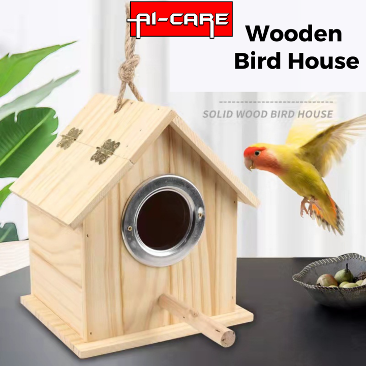Bird Cage Box Habitat Sarang Telur Burung Baji Nestbox Budgie Nestbox
