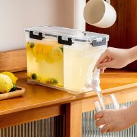 Jug With Tap Cold Water Container Bottle Tap Dispenser Kettle Lemonade Withtap Dispenser For Beverage Cold Water Jug Cold Kettle