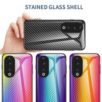 Phone Case เคส Honor90 Honor 90 Lite 5G Huawei P60 Pro Nova Y71 แฟชั่นใหม่สีสันสดใสรูปแบบเส้นใยป้องกันเคสกระจกกรอบหลังแข็ง2023