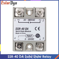 SSR-40 DA โซลิดสเตรีเลย์,DC เป็น AC โซลิดสเตรีเลย์โมดูล SSR-40DA ควบคุมอุณหภูมิ24โวลต์-380โวลต์40A 250โวลต์