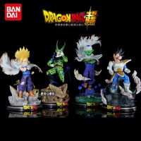 ZZOOI New Anime Dragon Ball Figure Sun Gohan Vegeta  Cell with Led Light PVC Action Figures GK Statue Model Toys Gifts