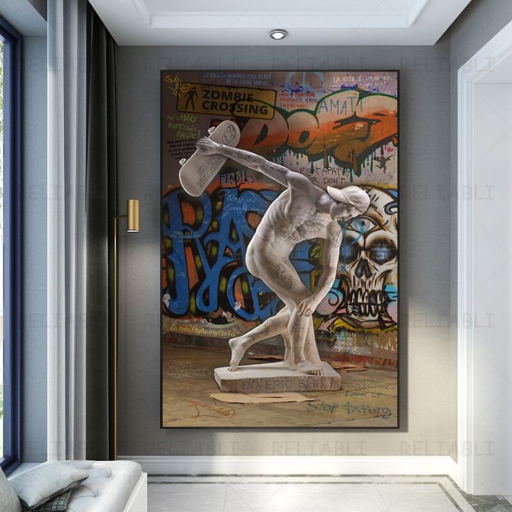 ภาพแอบสแตรกต์ศิลปะสีน้ำมันภาพวาดศิลปะป๊อปอาร์ตกราฟฟิตีสไตล์คลาสสิกยุโรปห้องนั่งเล่นตกแต่งบ้าน-cuadros-713-5-1ชิ้น