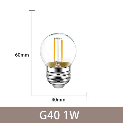 ไส้หลอดไฟ Led 220V หรี่แสงได้ E27 G40 A60 St64 G80 G95 G125อบอุ่นสีขาววินเทจสกรูแผ่นเรืองแสงหลอดการตกแต่งบ้าน