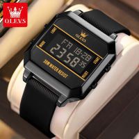 OLEVS 1103 Silicone Band Waterproof Men Wristwatches Sport Digital Watches For Men Calendar Luminous Alarm